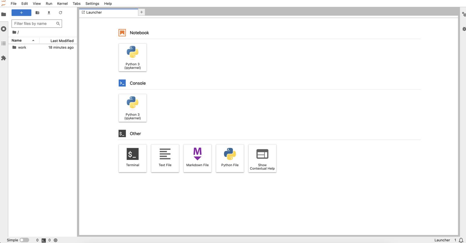 Screenshot of the Jupyter base page Screenshot of the Jupyter base page